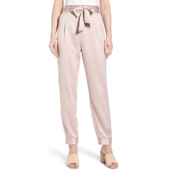 Leith Pants - Leith Tie Waist Satin Pants